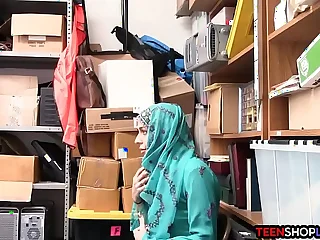 arab teen shoplifter blustery and fucked by security